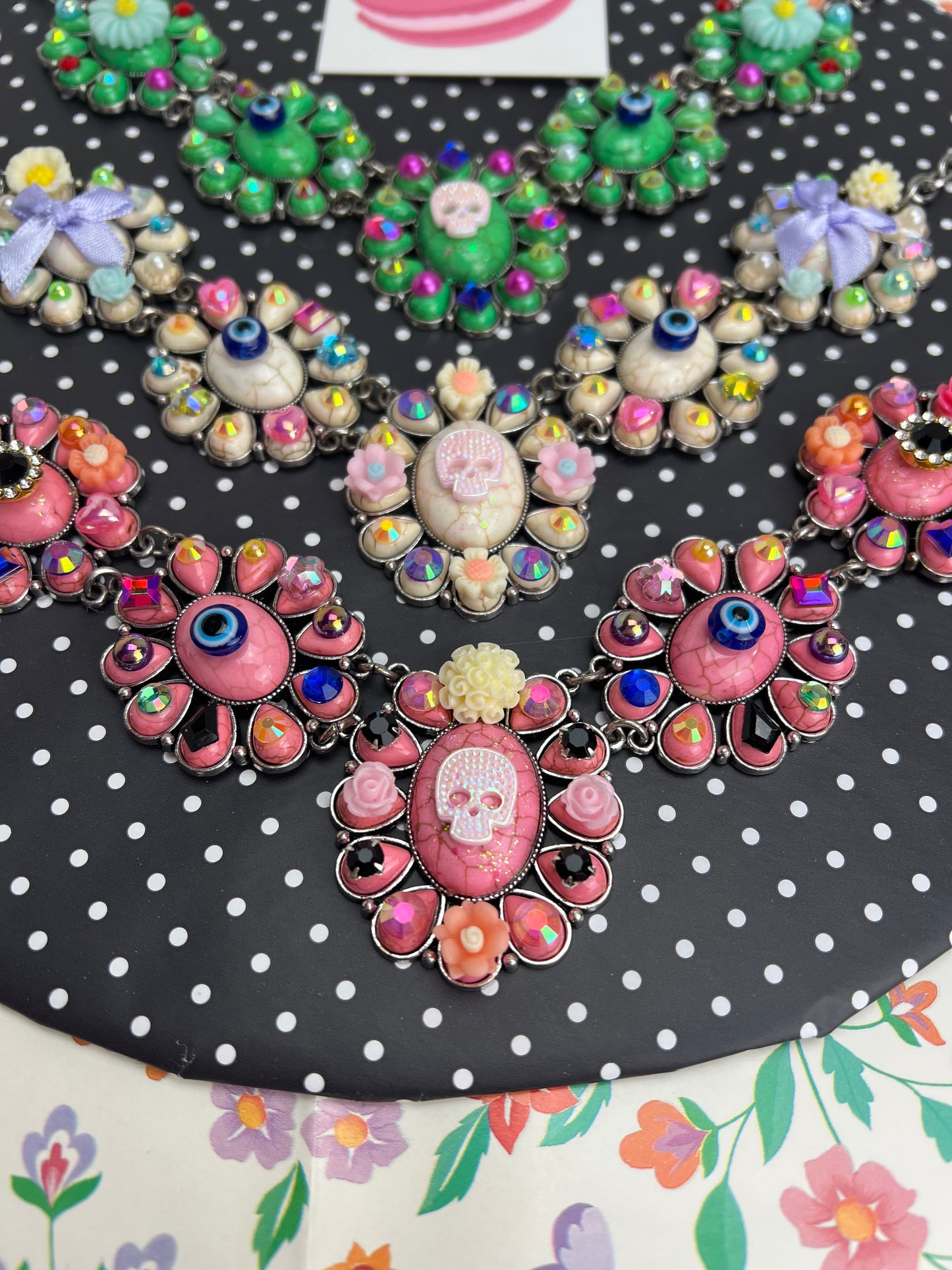 ☠️ Punk Cameo ☠️ Bijoux Bib Necklace Collection